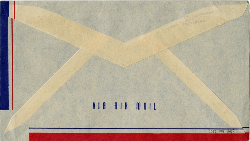 Image: airmail flight cover: United States Air Mail, Jackson & Benton Harbor, Michigan