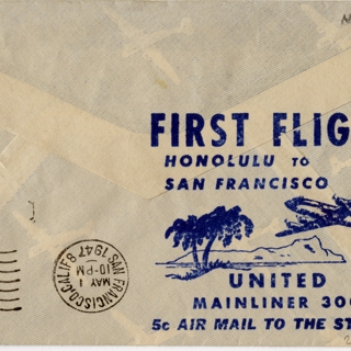 Image #2: airmail flight cover: FAM-30, United Air Lines, Mainliner 300