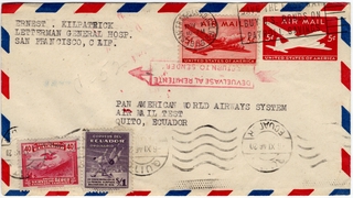 Image: airmail flight cover: Panagra (Pan American-Grace Airways), 1946 airmail test