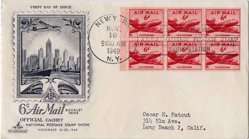Image: airmail flight cover: United States Air Mail
