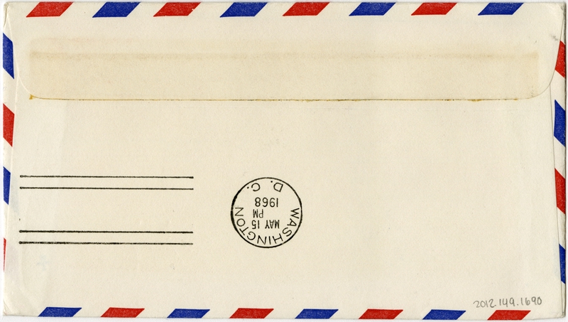 Image: airmail flight cover: United States Air Mail Service, 50th Anniversary