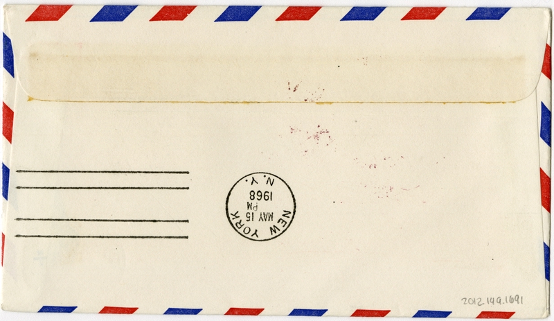 Image: airmail flight cover: United States Air Mail Service, 50th Anniversary