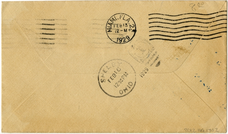 Image: airmail flight cover: First airmail flight, Canal Zone - United States route