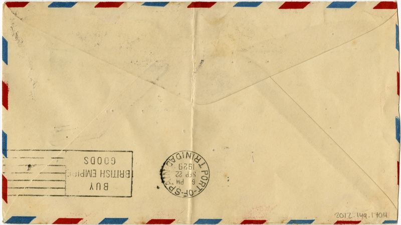 Image: airmail flight cover: First flight, San Juan - Paramaribo route