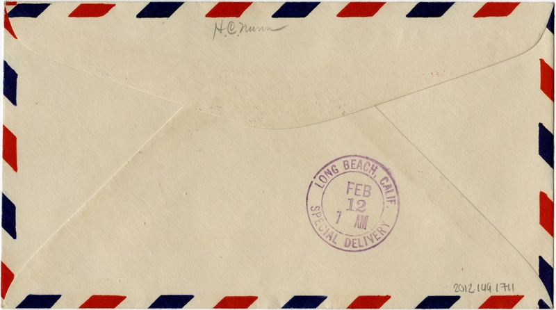 Image: airmail flight cover: United States Air Mail, Special Delivery stamp