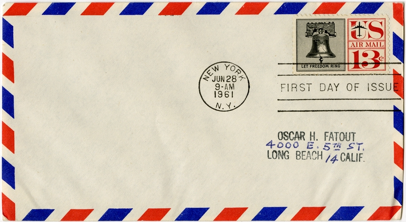Image: airmail flight cover: United States Air Mail