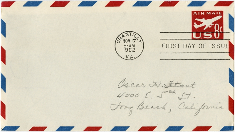 Image: airmail flight cover: United States Air Mail