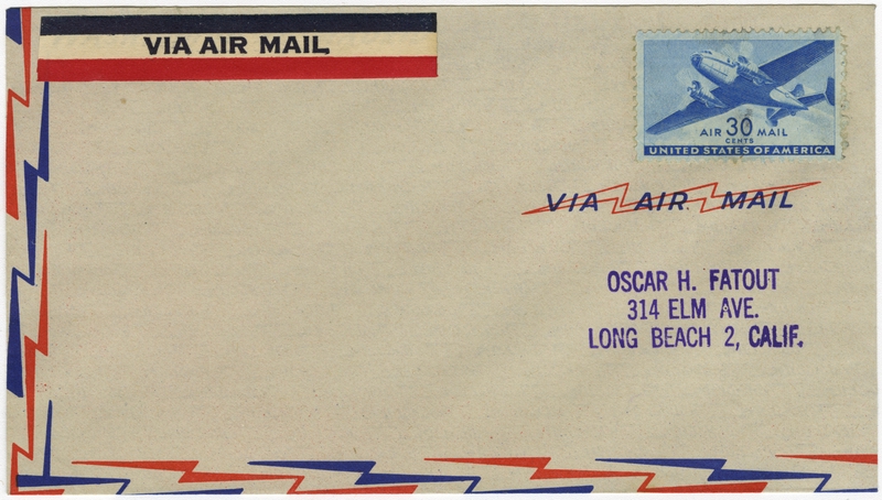 Image: airmail envelope: United States Air Mail