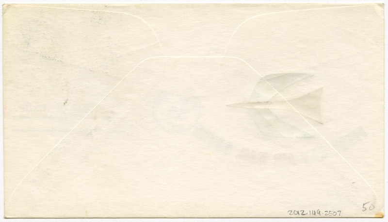 Image: airmail flight cover: United States Air Mail, first day of issue, Audubon stamps