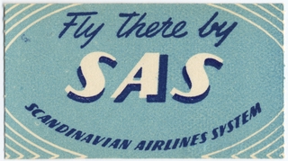 Image: luggage label: SAS (Scandinavian Airlines System)