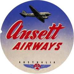 Image: luggage label: Ansett Airways