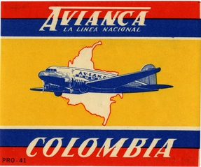 Image: luggage label: Avianca Airlines