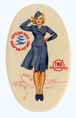 luggage label: Transcontinental & Western Air (TWA)