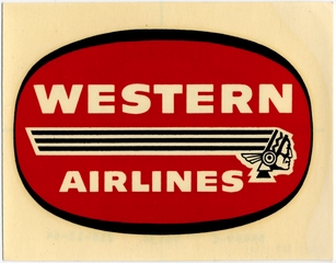 luggage label: Western Airlines