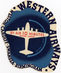 Image: luggage label: Western Airways