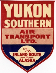 Image: luggage label: Yukon Southern Air Transport