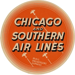 Image: luggage label: Chicago & Southern Air Lines (C&S)
