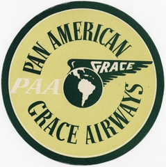Image: luggage label: Panagra (Pan American-Grace Airways)