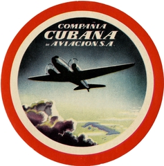 Image: luggage label: Compania Cubana de Aviacion