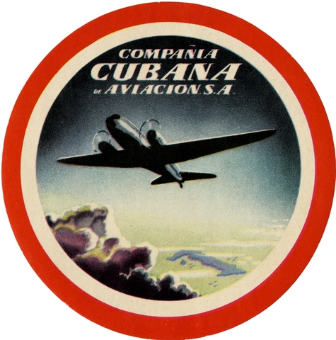 Luggage label: Compania Cubana de Aviacion