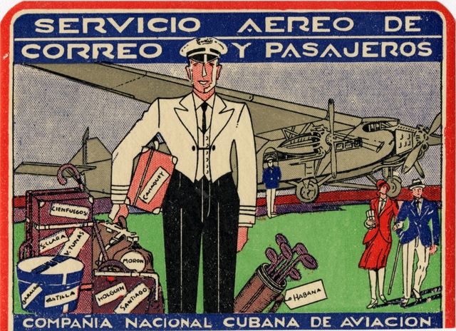 Luggage label: Compania Cubana de Aviacion