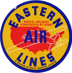 Image: luggage label: Eastern Air Lines