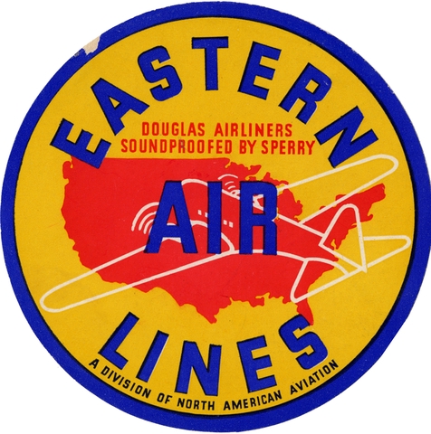 Luggage label: Eastern Air Lines