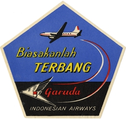 Image: luggage label: Garuda Indonesian Airways