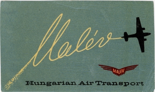 Image: luggage label: Malev Hungarian Air Transport