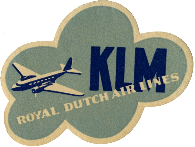 Luggage label: KLM (Royal Dutch Airlines)