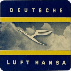 Image: luggage label: Lufthansa German Airlines