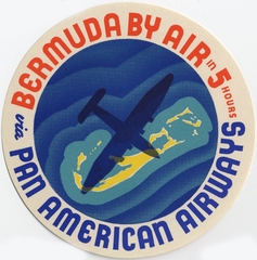 Image: luggage label: Pan American World Airways