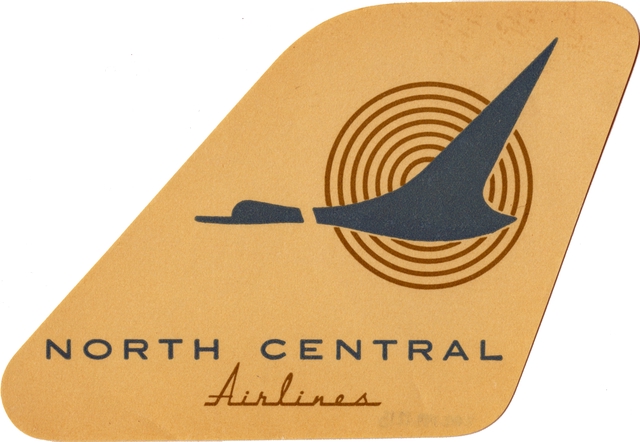 Luggage label: North Central Airlines