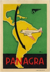 Image: luggage label: Panagra (Pan American-Grace Airways)