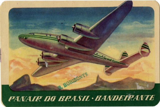 Luggage label: Panair do Brasil, Lockheed L-049 Constellation