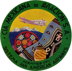 Image: luggage label: Mexicana de Aviación
