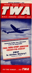 Image: timetable: TWA (Trans World Airlines), Lockheed L-749 Super Constellation