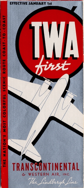 Image: timetable: Transcontinental & Western Air (TWA)