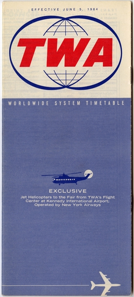 Image: timetable: TWA (Trans World Airlines)