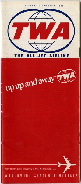 Image: timetable: TWA (Trans World Airlines)