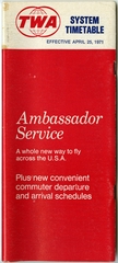Image: timetable: TWA (Trans World Airlines)