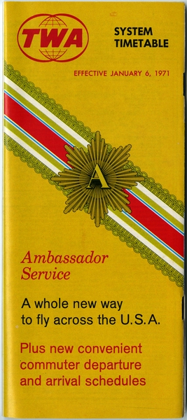 Image: timetable: TWA (Trans World Airlines)