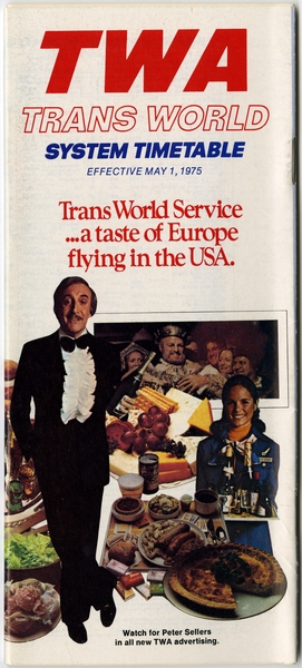Image: timetable: TWA (Trans World Airlines)