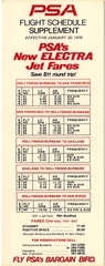 Image: timetable: Pacific Southwest Airlines (PSA), supplement