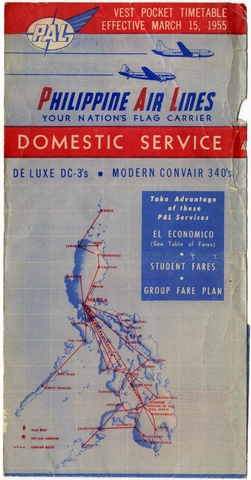 Timetable: Philippine Air Lines, domestic service
