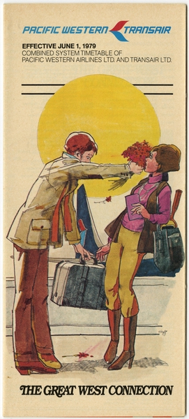 Image: timetable: Pacific Western Airlines (PWA) and Transair