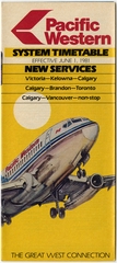 Image: timetable: Pacific Western Airlines (PWA)
