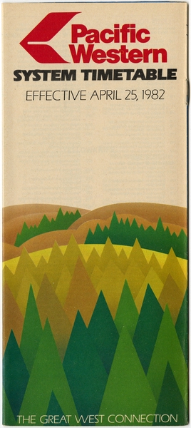 Image: timetable: Pacific Western Airlines (PWA)