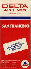 Image: timetable: Delta Air Lines, San Francisco