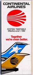 Image: timetable: Continental Airlines and Texas International Airlines